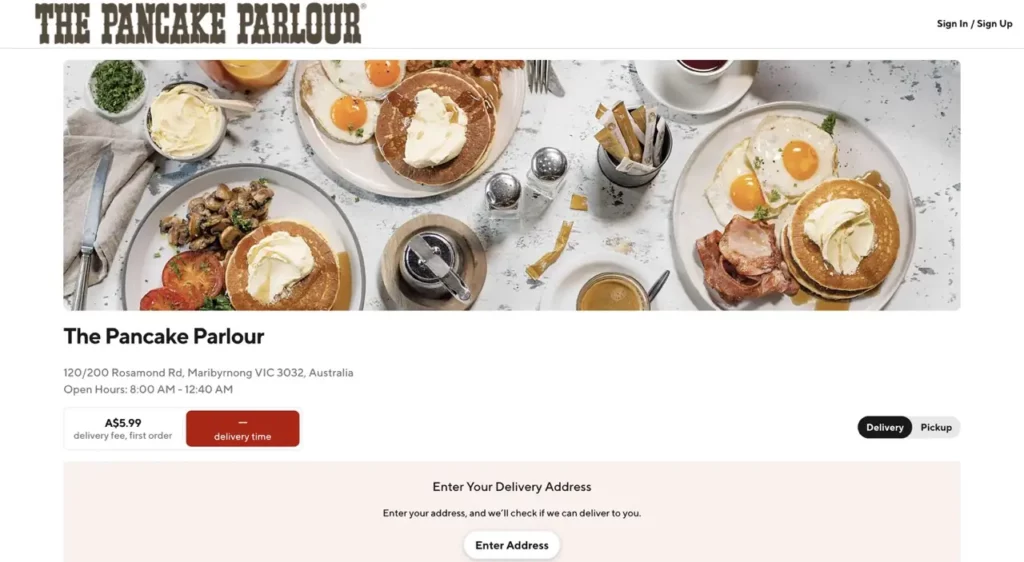 Pancake Parlour Order Online everymenuprices
