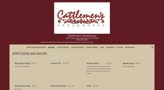 Cattlemen's Steakhouse Order Online everymenuprices