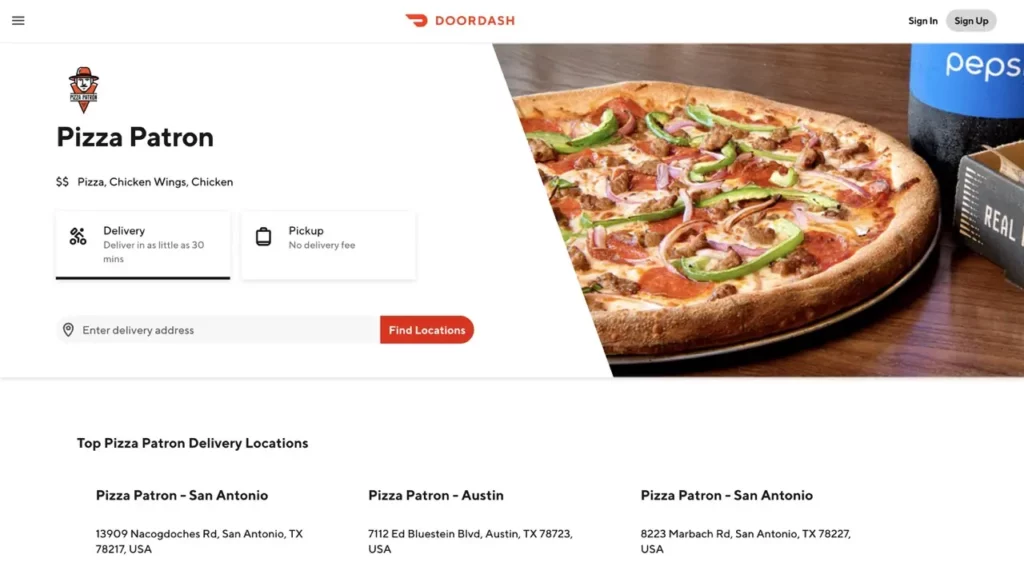Pizza Patrón Order Online everymenuprices