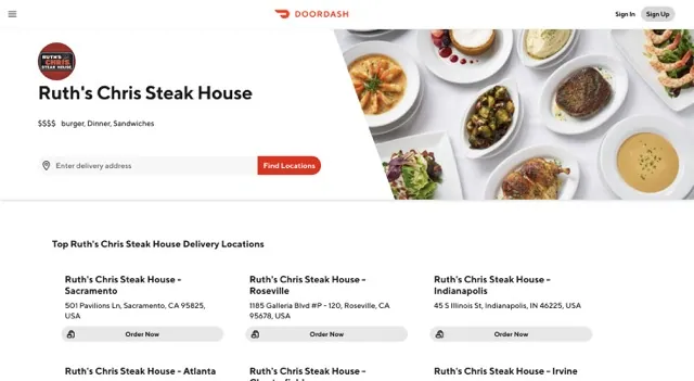 Ruth's Chris Steakhouse Order Online