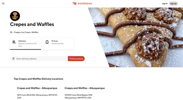 Crepes and Waffles Order Online everymenuprices