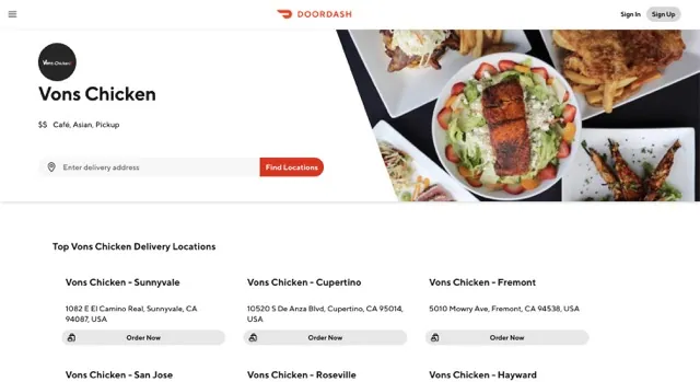 Von's Chicken Order Online everymenuprices