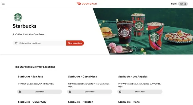 Order Online From Starbucks