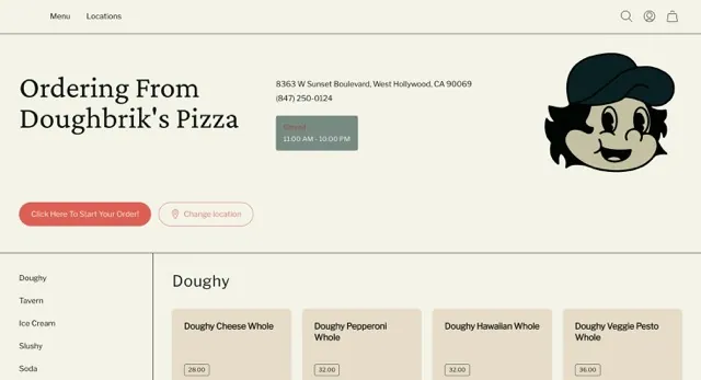 Doughbrik’s Pizza Order Online